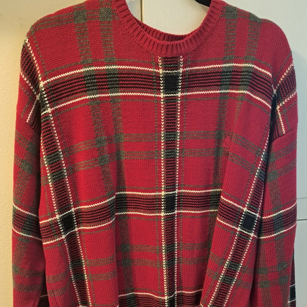 Nautica Men's Long Sleeve Multicolored 100% Cotton Sweater (Size XL)